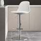 Modern Adjustable Height Swivel Low Back Bar Stool with Metal Base