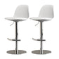 Modern Adjustable Height Swivel Low Back Bar Stool with Metal Base