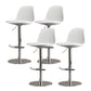 Modern Adjustable Height Swivel Low Back Bar Stool with Metal Base