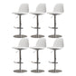 Modern Adjustable Height Swivel Low Back Bar Stool with Metal Base