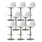Modern Adjustable Height Swivel Low Back Bar Stool with Metal Base