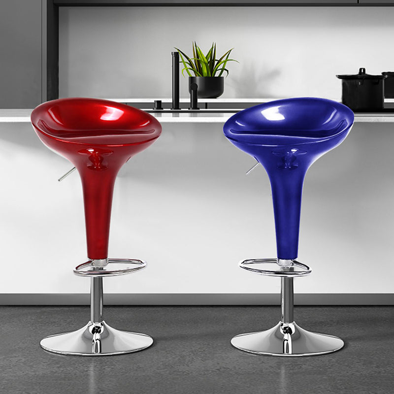 Modern Adjustable Height Swivel Armless Bar Stool with Metal Base Clearhalo 'Bar Furniture' 'Bar Stools' 'bar_stools' 'furn' 'furn_bar_stools' 'Furniture' 'Kitchen & Dining Furniture' 7686681