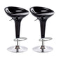 Modern Adjustable Height Swivel Armless Bar Stool with Metal Base Black 2 Piece Set Clearhalo 'Bar Furniture' 'Bar Stools' 'bar_stools' 'furn' 'furn_bar_stools' 'Furniture' 'Kitchen & Dining Furniture' 7686683