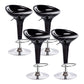 Modern Adjustable Height Swivel Armless Bar Stool with Metal Base Black 4 Piece Set Clearhalo 'Bar Furniture' 'Bar Stools' 'bar_stools' 'furn' 'furn_bar_stools' 'Furniture' 'Kitchen & Dining Furniture' 7686685