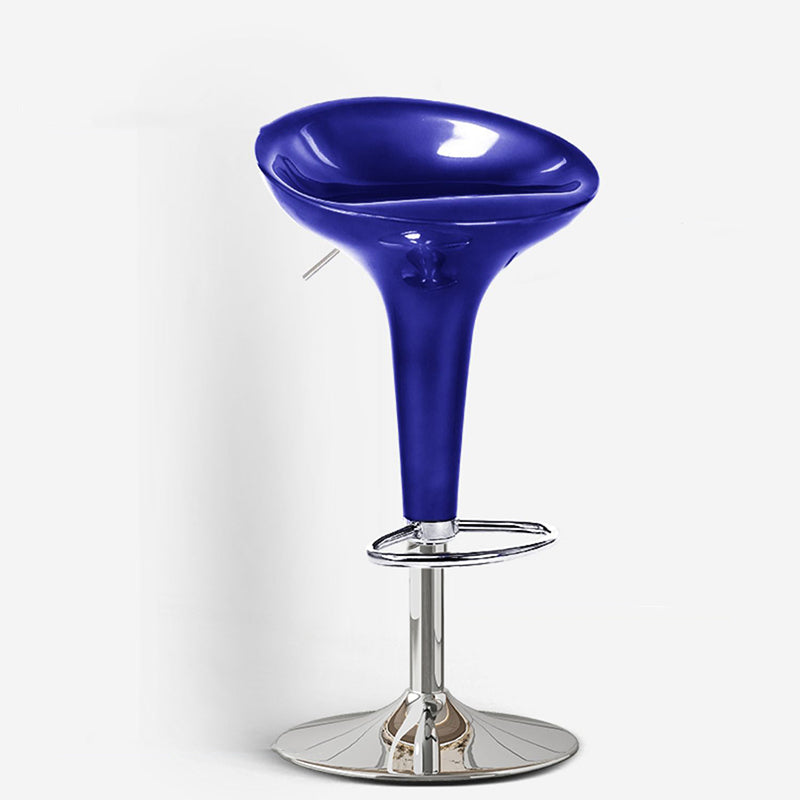 Modern Adjustable Height Swivel Armless Bar Stool with Metal Base Clearhalo 'Bar Furniture' 'Bar Stools' 'bar_stools' 'furn' 'furn_bar_stools' 'Furniture' 'Kitchen & Dining Furniture' 7686687