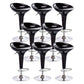 Modern Adjustable Height Swivel Armless Bar Stool with Metal Base Black 8 Piece Set Clearhalo 'Bar Furniture' 'Bar Stools' 'bar_stools' 'furn' 'furn_bar_stools' 'Furniture' 'Kitchen & Dining Furniture' 7686689