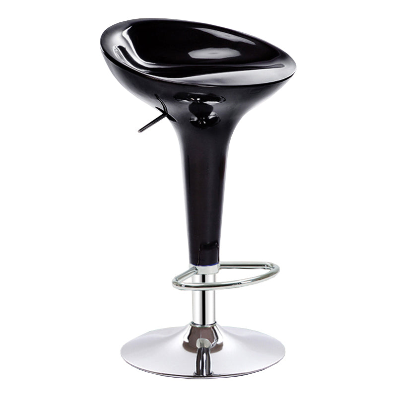Modern Adjustable Height Swivel Armless Bar Stool with Metal Base Clearhalo 'Bar Furniture' 'Bar Stools' 'bar_stools' 'furn' 'furn_bar_stools' 'Furniture' 'Kitchen & Dining Furniture' 7686690
