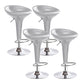Modern Adjustable Height Swivel Armless Bar Stool with Metal Base Silver 4 Piece Set Clearhalo 'Bar Furniture' 'Bar Stools' 'bar_stools' 'furn' 'furn_bar_stools' 'Furniture' 'Kitchen & Dining Furniture' 7686696