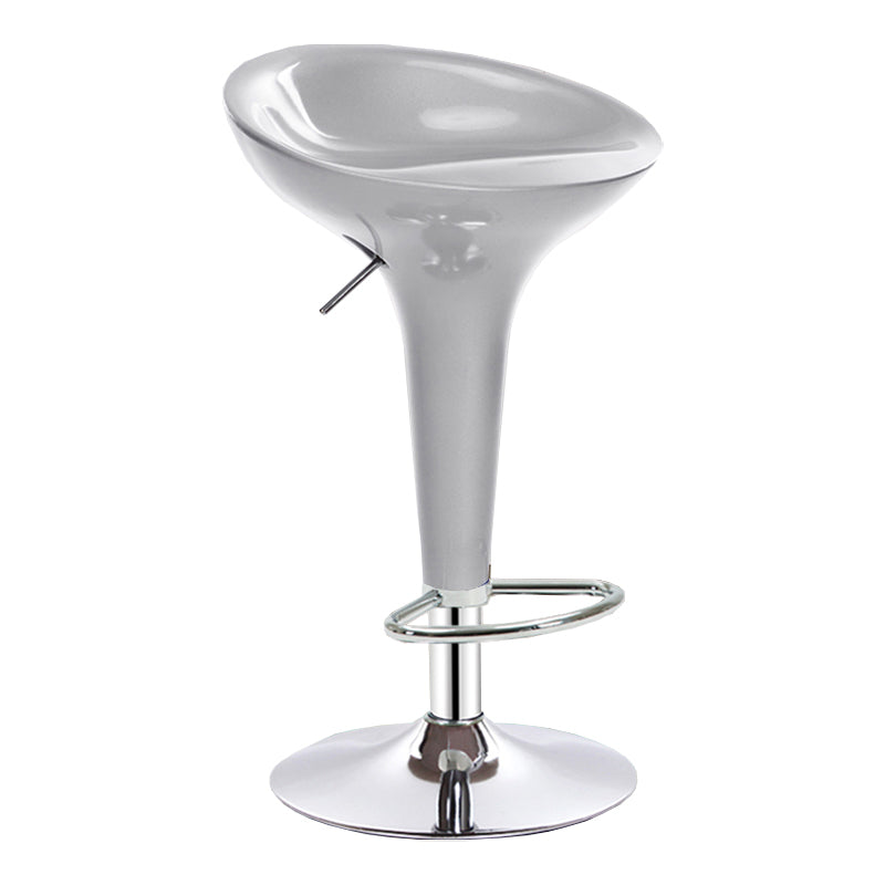 Modern Adjustable Height Swivel Armless Bar Stool with Metal Base Clearhalo 'Bar Furniture' 'Bar Stools' 'bar_stools' 'furn' 'furn_bar_stools' 'Furniture' 'Kitchen & Dining Furniture' 7686700
