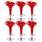 Modern Adjustable Height Swivel Armless Bar Stool with Metal Base Red 6 Piece Set Clearhalo 'Bar Furniture' 'Bar Stools' 'bar_stools' 'furn' 'furn_bar_stools' 'Furniture' 'Kitchen & Dining Furniture' 7686704