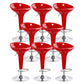 Modern Adjustable Height Swivel Armless Bar Stool with Metal Base Red 8 Piece Set Clearhalo 'Bar Furniture' 'Bar Stools' 'bar_stools' 'furn' 'furn_bar_stools' 'Furniture' 'Kitchen & Dining Furniture' 7686705