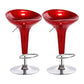 Modern Adjustable Height Swivel Armless Bar Stool with Metal Base Burgundy 2 Piece Set Clearhalo 'Bar Furniture' 'Bar Stools' 'bar_stools' 'furn' 'furn_bar_stools' 'Furniture' 'Kitchen & Dining Furniture' 7686707