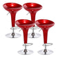Modern Adjustable Height Swivel Armless Bar Stool with Metal Base Burgundy 4 Piece Set Clearhalo 'Bar Furniture' 'Bar Stools' 'bar_stools' 'furn' 'furn_bar_stools' 'Furniture' 'Kitchen & Dining Furniture' 7686708