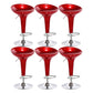 Modern Adjustable Height Swivel Armless Bar Stool with Metal Base Burgundy 6 Piece Set Clearhalo 'Bar Furniture' 'Bar Stools' 'bar_stools' 'furn' 'furn_bar_stools' 'Furniture' 'Kitchen & Dining Furniture' 7686709