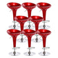 Modern Adjustable Height Swivel Armless Bar Stool with Metal Base Burgundy 8 Piece Set Clearhalo 'Bar Furniture' 'Bar Stools' 'bar_stools' 'furn' 'furn_bar_stools' 'Furniture' 'Kitchen & Dining Furniture' 7686710