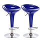Modern Adjustable Height Swivel Armless Bar Stool with Metal Base Royal Blue 2 Piece Set Clearhalo 'Bar Furniture' 'Bar Stools' 'bar_stools' 'furn' 'furn_bar_stools' 'Furniture' 'Kitchen & Dining Furniture' 7686712