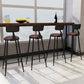 Industrial Low Back Counter & Bar Stool in Black and Brown for Restaurant Clearhalo 'Bar Furniture' 'Bar Stools' 'bar_stools' 'furn' 'furn_bar_stools' 'Furniture' 'Kitchen & Dining Furniture' 7686722