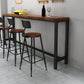 Industrial Low Back Counter & Bar Stool in Black and Brown for Restaurant Clearhalo 'Bar Furniture' 'Bar Stools' 'bar_stools' 'furn' 'furn_bar_stools' 'Furniture' 'Kitchen & Dining Furniture' 7686723