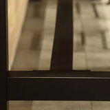 Industrial Low Back Counter & Bar Stool in Black and Brown for Restaurant Clearhalo 'Bar Furniture' 'Bar Stools' 'bar_stools' 'furn' 'furn_bar_stools' 'Furniture' 'Kitchen & Dining Furniture' 7686734