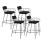 Contemporary Indoor Metal Legs Upholstered Bar Stool with Footrest
