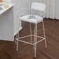 Contemporary Indoor Metal Legs Upholstered Bar Stool with Footrest