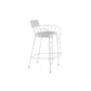 Contemporary Indoor Metal Legs Upholstered Bar Stool with Footrest