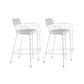 Contemporary Indoor Metal Legs Upholstered Bar Stool with Footrest