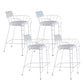 Contemporary Indoor Metal Legs Upholstered Bar Stool with Footrest