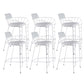 Contemporary Indoor Metal Legs Upholstered Bar Stool with Footrest