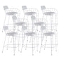 Contemporary Indoor Metal Legs Upholstered Bar Stool with Footrest