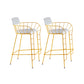 Contemporary Indoor Metal Legs Upholstered Bar Stool with Footrest
