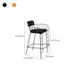 Contemporary Indoor Metal Legs Upholstered Bar Stool with Footrest