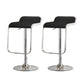Modern Adjustable Height Swivel Faux Leather Bar Stool with Footrest