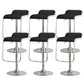 Modern Adjustable Height Swivel Faux Leather Bar Stool with Footrest