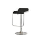 Modern Adjustable Height Swivel Faux Leather Bar Stool with Footrest