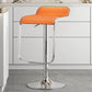 Modern Adjustable Height Swivel Faux Leather Bar Stool with Footrest