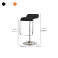 Modern Adjustable Height Swivel Faux Leather Bar Stool with Footrest