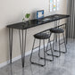 Contemporary Living Room Metal Legs Upholstered Bar Stool with Footrest