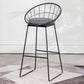 Contemporary Living Room Metal Legs Upholstered Bar Stool with Footrest