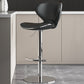 Modern Faux Leather Adjustable Height Swivel Bar Stool with Footrest Black 1 Piece Clearhalo 'Bar Furniture' 'Bar Stools' 'bar_stools' 'furn' 'furn_bar_stools' 'Furniture' 'Kitchen & Dining Furniture' 7686820