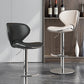 Modern Faux Leather Adjustable Height Swivel Bar Stool with Footrest Clearhalo 'Bar Furniture' 'Bar Stools' 'bar_stools' 'furn' 'furn_bar_stools' 'Furniture' 'Kitchen & Dining Furniture' 7686821