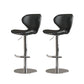 Modern Faux Leather Adjustable Height Swivel Bar Stool with Footrest Black 2 Piece Set Clearhalo 'Bar Furniture' 'Bar Stools' 'bar_stools' 'furn' 'furn_bar_stools' 'Furniture' 'Kitchen & Dining Furniture' 7686822