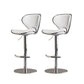 Modern Faux Leather Adjustable Height Swivel Bar Stool with Footrest White 2 Piece Set Clearhalo 'Bar Furniture' 'Bar Stools' 'bar_stools' 'furn' 'furn_bar_stools' 'Furniture' 'Kitchen & Dining Furniture' 7686840