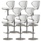 Modern Faux Leather Adjustable Height Swivel Bar Stool with Footrest White 8 Piece Set Clearhalo 'Bar Furniture' 'Bar Stools' 'bar_stools' 'furn' 'furn_bar_stools' 'Furniture' 'Kitchen & Dining Furniture' 7686843