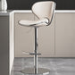 Modern Faux Leather Adjustable Height Swivel Bar Stool with Footrest Beige 1 Piece Clearhalo 'Bar Furniture' 'Bar Stools' 'bar_stools' 'furn' 'furn_bar_stools' 'Furniture' 'Kitchen & Dining Furniture' 7686844