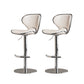 Modern Faux Leather Adjustable Height Swivel Bar Stool with Footrest Beige 2 Piece Set Clearhalo 'Bar Furniture' 'Bar Stools' 'bar_stools' 'furn' 'furn_bar_stools' 'Furniture' 'Kitchen & Dining Furniture' 7686845