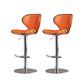 Modern Faux Leather Adjustable Height Swivel Bar Stool with Footrest Orange 2 Piece Set Clearhalo 'Bar Furniture' 'Bar Stools' 'bar_stools' 'furn' 'furn_bar_stools' 'Furniture' 'Kitchen & Dining Furniture' 7686850
