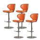 Modern Faux Leather Adjustable Height Swivel Bar Stool with Footrest Orange 4 Piece Set Clearhalo 'Bar Furniture' 'Bar Stools' 'bar_stools' 'furn' 'furn_bar_stools' 'Furniture' 'Kitchen & Dining Furniture' 7686851