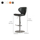 Modern Faux Leather Adjustable Height Swivel Bar Stool with Footrest Clearhalo 'Bar Furniture' 'Bar Stools' 'bar_stools' 'furn' 'furn_bar_stools' 'Furniture' 'Kitchen & Dining Furniture' 7686854