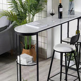 Style contemporain 1/2/3 Pièces Table de bar en pierre spécialisée pour le salon